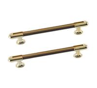 zcru004 Zinc Alloy Furniture Pull Kitchen Cupboard Handles Cabinet Handle Finger Edge Pull DrawerHandles 2 Pieces (Hole distance96mm,Champagne)