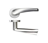 ZCS2140SS Curved Lever On Rose Satin Stainless Steel From The Door Handle Store by Zoo Hardware
