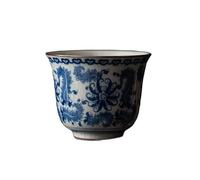 ZCSJD 150ml Mountain Hand Painted Jingdezhen Chinese Ceramic Tea Cups Blue And White Cups Porcelain Lanting Preface Cup Tea For Tea Coffee