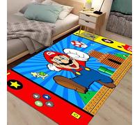 ZCSJFCAI Non-Slip 3D Mario Anime Cartoon Carpet, Bedroom Living Room Decoration, Area Rug Non-Slip Floor Mat.,50 * 80cm