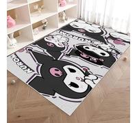 ZCSJFCAI Non-Slip 3D Printed Kuromi Cartoon Anime Rug, Bedroom Living Room Decoration, Area Rug Non-Slip Floor Mat.,80 * 120cm
