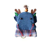 ZCSLD 10 * 10cm Cartoon Animal Fabric Bags for Crafts Handmade Fabric Wallet with Zip Fabric Wallet with Coin Pocket for Key/Coin Purse Dual Use