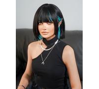 ZCSLD 30CM Black/Green Wigs For Women Hair Ladies Short Wigs Party Cosplay Wigwomen'S Wigs Travel Parties Carnival High Temperature Silk