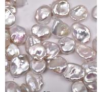 ZCSLD 3pcs 8mm Natural Freshwater Baroque Pearls, Bright Light Thin Petal Broken Silver Pearls, Natural Freshwater Pearls, Irregular Baroque Pearls, For DIY Necklace Bracelet