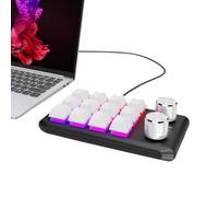 ZCSXK 12 Key Keyboard | Keypad PC Game Portable Multifunctional | Shortcut Game Equipment, USB Keyboard with Buttons, PC Accessories, Ergonomic Keyboard for School, Lab