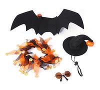 ZCSXK 2 Bat Costume for Dogs and Cats - Black Bat Costume for Dogs, Pet Costume with for Dog and Pumpkin Bells Cosplay for Pets 4
