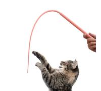 ZCSXK Cat Rod Toy | Silicone Cat Toys for Indoor Cats - 30 Inch Teaser Tail Shape Jumping Cage Indoor Playing Hunting Simulation Home Pet Mental Enrichment Exploring for Feline Fun