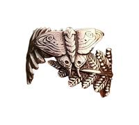 ZCVFA Moth & Fern Adjustable Ring, Handmade Vintage Moth Fern Able Wrap Insect Bug Rings Of Strength And Growth Symbol of Resilience Transformation Inspirational Jewelry Gift for Women Men, Metal, No