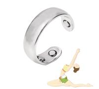 ZCVFA Stainless Steel Auvulis Migraine Rings Magtherapy Lymphatic Drainage Rings Lymph Nodes Acupuncture Therapy Anti Snoring Ring Migraine Relief Health Jewelry for Men and Women, Metal, No Gemstone