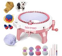 Zcvtbye SENTRO Knitting Machine, 48 Needles Smart Weaving Round Loom, Knitting Machines Knitting Board Rotating Double Knit Loom Machine Kit for Adults/Kids DIY Knit Scarf Hat Sock