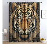zcwl Tiger Curtains for Bedroom Living Room, Wildlife Patterned Blackout Curtains, Thermal Insulated Eyelet Curtain, 84 Drop Window Treatments Drapes, 52x84 Inch (W x L), 2 Panels