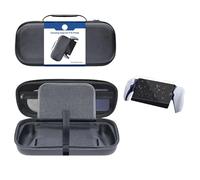 ZCXCsfp Compatible with PS5 Portal Travel Carrying Case Anti-Fingerprint Screen Protector and Portal TPU Protective Cover for PS Portal Accessories (Black Eva Case+hd Tempered Film)