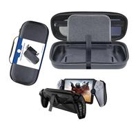 ZCXCsfp Compatible with PS5 Portal Travel Carrying Case Anti-Fingerprint Screen Protector and Portal TPU Protective Cover for PS Portal Accessories (Black Eva Case+Black Cover)