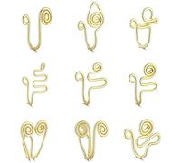 ZCXCsfp Nose s for Women, African Nose Cuff, Golden Non Piercing Clip On Nose, 14k Gold Plating Fake Nose Cuff Faux Nose Jewelry Set