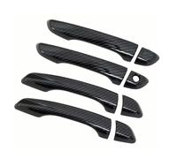 ZCXFDTHF Car Exterior Door Handles Cover Compatible with C&itroen for C4 for Picasso for Grand 2014 2015 2016 2017 2018 2019 Car Carbon Fiber Chrome Door Handle Cover Trim Parts(Black)