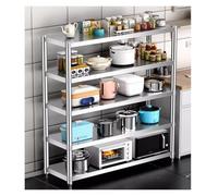 ZCXMNL 304 Stainless Steel Shelving 5 Tier Adjustable Shelf Storage Unit Stainless Steel Heavy Duty Shelving for Kitchen Commercial Office Garage Storage 330lb Per Shelf(60x50x180cm)