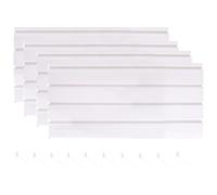 ZCXMNL 4 Pieces Slatwall Panel, Slat Wall Paneling Garage Wall Organizer with 10 Hooks, Heavy Duty Wall Mounted PVC Storage Rack for Retail Store, Home(White,40x31cm)
