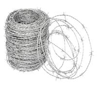 ZCXMNL 4 Point Barbed Wire Fence, Stainless Steel Barb Roll, 1.8mm Strong And Flexible For Crafts Baseball Ball And Yard Garden(200m)