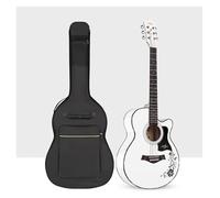 ZCXMNL Acoustic Guitar, 40 Inches Concert Acustica With Full Kit, Delicate Vine For Beginners, Performers, And Enthusiasts(White)