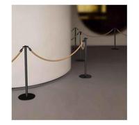 ZCXMNL Stanchions Crowd Control Barriers, 1.5ft Hemp Rope And Stanchion Set Queue Line Barrier Display Fence For Modern Art Museums For Movie Theaters