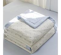ZCXRYFL Cooling Duvet Summer Thin Quilt Air-Conditioned Rooms Lightweight Blanket Single Double King, Cotton, Soft Breathable, For Hot Sleepers Nap Time, Washable(180X200cm,A)