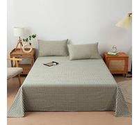 ZCXRYFL Cotton Flat Sheets Single Double King Bed Sheet, Breathable, Anti Wrinkle, Soft Light Bed Sheets Bedding Linen Mattress Cover, Washable, Nordic Style(250x270cm,B)