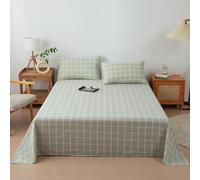 ZCXRYFL Cotton Flat Sheets Single Double King Bed Sheet, Breathable, Anti Wrinkle, Soft Light Bed Sheets Bedding Linen Mattress Cover, Washable, Nordic Style(250x270cm,E)