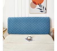 ZCXRYFL Headboard Slipcover for Upholstered/Leather/Wooden Headboards, Double Single Queen King Size Stretch Bed Head Cover 3D Jacquard Headboard Protector Dust-proof Cover Washable(220x60cm,Blue2)