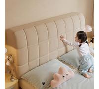 ZCXRYFL Milk Velvet Bed Headboard Cover Single/King/Double Size Quilted Upholstered Headboards Slipcover Stretch Bed Head Covers Protector Dustproof Cover Washable for Bedroom Décor(160x60cm,Brown2)