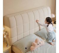 ZCXRYFL Milk Velvet Bed Headboard Cover Single/King/Double Size Quilted Upholstered Headboards Slipcover Stretch Bed Head Covers Protector Dustproof Cover Washable for Bedroom Décor(220x60cm,Beige2)