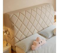 ZCXRYFL Milk Velvet Bed Headboard Cover Single/King/Double Size Quilted Upholstered Headboards Slipcover Stretch Bed Head Covers Protector Dustproof Cover Washable for Bedroom Décor(210x60cm,Brown3)