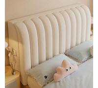 ZCXRYFL Milk Velvet Bed Headboard Cover Single/King/Double Size Quilted Upholstered Headboards Slipcover Stretch Bed Head Covers Protector Dustproof Cover Washable for Bedroom Décor(200x60cm,Beige1)