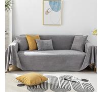 ZCXRYFL Sofa Throw Blanket 1 2 3 4 Seater Throws For Sofas Large Polyester Waterproof Sofa Cover For Couch Settees And Chairs Furniture Protector Covers Pet Rebellion Sofa Slipcovers(180X180cm,Grey)