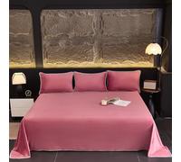 ZCXRYFL Soft Plush Flat Sheet Thick Warm Bedding Single Double Queen King Bed Sheet Mattress Blanket Solid Color Decorative Sheets, Skin Friendly Breathable, Washable(Pillowcase：48X74cm,A)