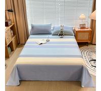 ZCXRYFL Thin Flat Sheet Single Double Super King-Size Printed Bed Sheets Soft Cotton Bedding Sheet Mattress Accent Blanket For Bedroom Hotel Home, Breathable, Washable(245x270cm,D)