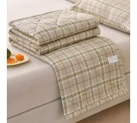 ZCXRYFL Thin Summer Cool Quilt- Cotton Duvet- Patchwork Quilts, Lightweight Breathable, For Sofa Throw/Bed Sheet/Cat Dog Blanket, For Hot Nights, Interior Exterior Cotton(Double: 180X200cm,A)