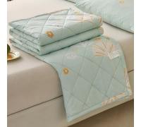 ZCXRYFL Thin Summer Cool Quilt- Cotton Duvet- Patchwork Quilts, Lightweight Breathable, For Sofa Throw/Bed Sheet/Cat Dog Blanket, For Hot Nights, Interior Exterior Cotton(Single: 150X200cm,Green)