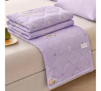 ZCXRYFL Thin Summer Cool Quilt- Cotton Duvet- Patchwork Quilts, Lightweight Breathable, For Sofa Throw/Bed Sheet/Cat Dog Blanket, For Hot Nights, Interior Exterior Cotton(King: 200X230cm,Purple)