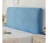 ZCXRYFL Universal Headboard Protector Cover for Single Double King Size Bed Decoration, High Elasticity All-inclusive Headboards Slipcover, Stretch Bed Head Dustproof Cover(length:110-130cm,Blue2)