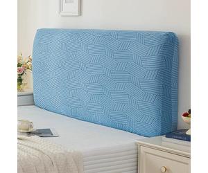 ZCXRYFL Universal Headboard Protector Cover for Single Double King Size Bed Decoration, High Elasticity All-inclusive Headboards Slipcover, Stretch Bed Head Dustproof Cover(length:110-130cm,Blue2)