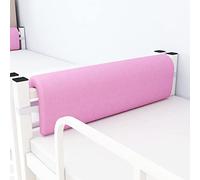 ZCXRYFL Upholstered Headboard Cushion Support Pillow King Size Single Double Backrest Cushion, Wooden/Metal Iron Bed Reading Pillow Breathable Cotton Linen Removable Headboard Bolster(70x25x5cm,Pink)