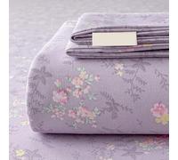 ZCXRYFL Washable Thin Bed Sheet Home Soft Cotton Flat Sheets Bedroom Hotel Single Double Super King-Size Bed Sheets Bedding Mattress Accent Blanket, Breathable(150x230cm,Purple)