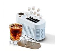 ZcxTry Automatic Portable Desktop Mini Ice Cubes Maker Machine 8/10 Cubes Fast Ice Maker Machine Home Dormitory Office Camping Car Cube Ice Making Box Ice Making Machine,C,10 Cubes
