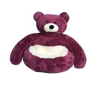 ZcxTry Bear Dog Bed, Soft Plush Bear Bed Pet Sofa, Cotton Bear Shaped Dog Bed, Winter Warm Bear Plush Cat Bed Cushion, Washable Semi-Enclosed Warm Sleeping Pet Mat for Small Medium Dogs And Cats,D,L