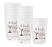 ZCXVC 12PCS A Bride in a Tini Bit Cups 16oz Bachelorette Party Cups Martini Themed Bridal Shower Party Decoration Supplies