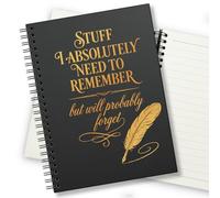 zcyhtqp, Stuff I Absolutely Need To Remember, But Will Probably Forget, Funny Office Spiral Notebook, Sarcastic Work Gag Gift, Humorous Work Gift for Boss, Coworkers & Team