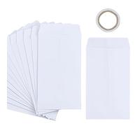 ZCYKJ 100Pcs Small White Envelopes, Mini Seed Envelopes Seed Packets Kraft Paper Coin Envelopes Money Envelopes for Wages, Seeds, Beads, Small Items (6 x 10 cm)