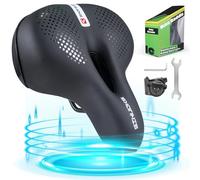 ZCYLPT Bike Saddle,Wide Soft Flexible Bike Seat,Shockproof Ergonomic Design Bike Seat Cushion with Reflectors for Road&MTB Bike,Exercise Bike Universal
