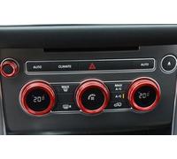 ZCYOZSE Auto Parts Inside Center Console Volume Air Conditioning Knob Decorative Cover Trim for Range for Rover Sport Interior Accessories(Red 4 pcs)