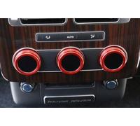 ZCYOZSE Auto Parts Inside Center Console Volume Air Conditioning Knob Decorative Cover Trim for Range for Rover Sport Interior Accessories(Red for Back Row)